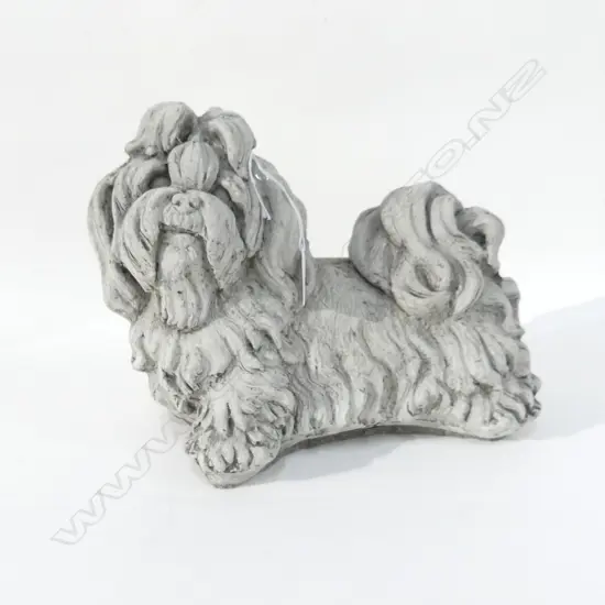 CONCRETE GARDEN SHIH-TZU SCULPTURE L.285mm