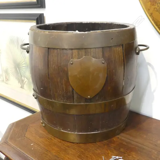 ANTIQUE OAK WINE BARREL H.350mm