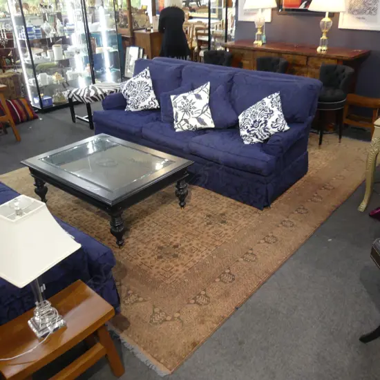 LGE HAND KNOTTED BROWN WOOL RUG 3800x3060mm