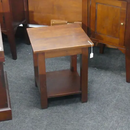 WILLETTS FURNITURE TAWHAI WOOD SIDE TABLE 400x400x485mm