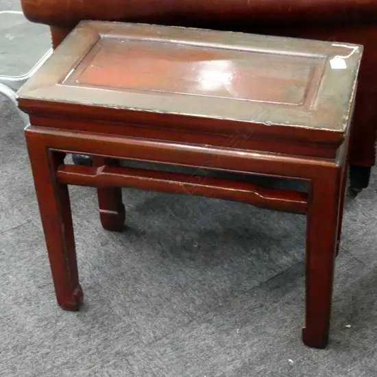 CHINESE RED LACQUER SIDE TABLE 555x320x495mm