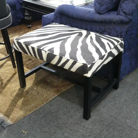 TRENDZSEATER ZEBRA FABRIC OTTOMAN / STOOL 730x510x480mm