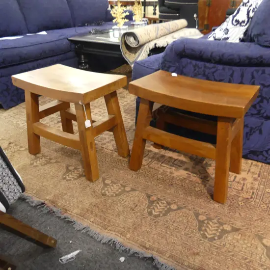 PR 'DAVID SMITH & CO' USA HARDWOOD STOOLS Japanese style