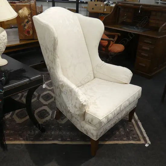 MODERN WING BACK ARMCHAIR BY ETHAN ALLEN of USA