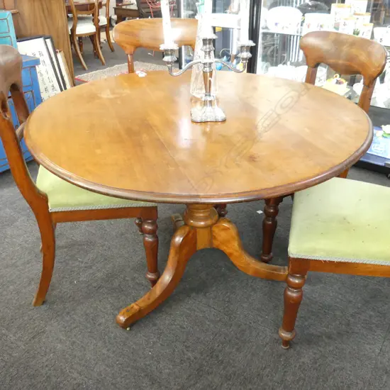 LATE 19thC PEDESTAL BASE SUPPER TABLE 1120mm dia