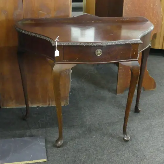 MAHOGANY QUEEN ANNE STYLE HALL TABLE 940x450x780mm