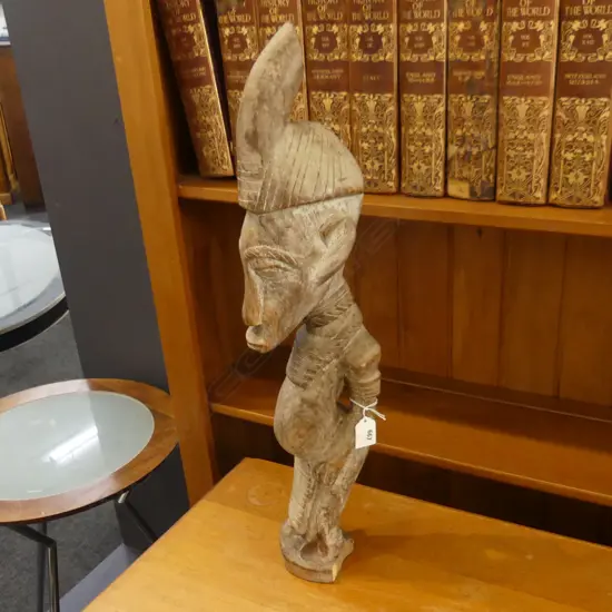 AFRICAN CARVED WOODEN TRIBAL FIGURE H.610mm