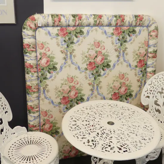 COLEFAX & FOWLER CHINTZ UPHOLSTERED BED HEAD 1140x1250mm