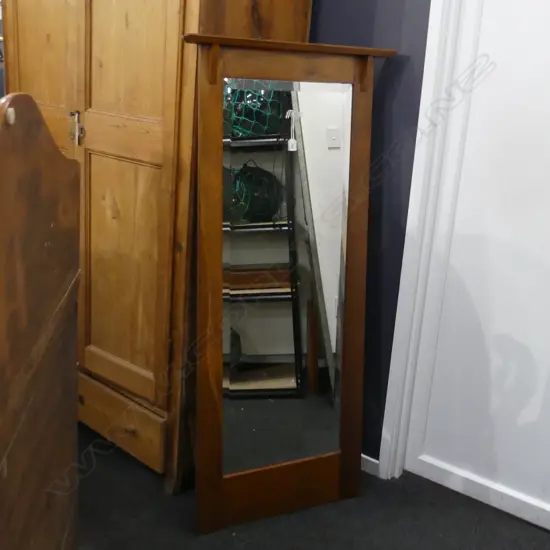 RIMU ARTS & CRAFTS BEVELLED DRESSING MIRROR (borer) 1560x690mm