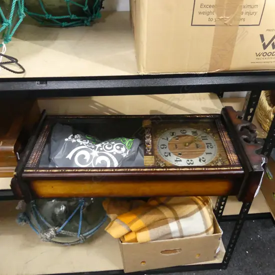 LAVA WOODEN CASED WALL CLOCK H.  670MM