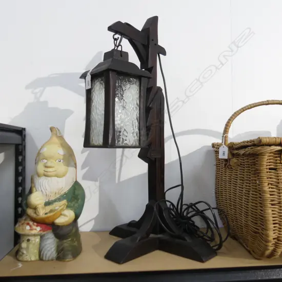 WOODEN LANTERN LAMP H.620mm