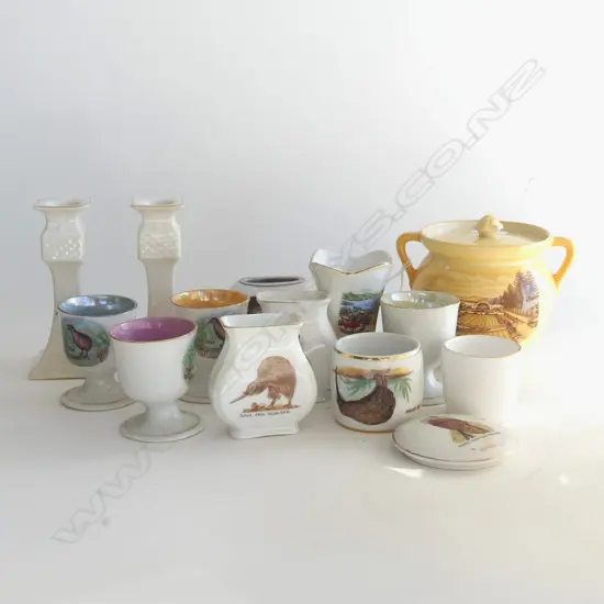 14 PCES NZ / KIWI COMMEMORATIVE SOUVENIR CHINA