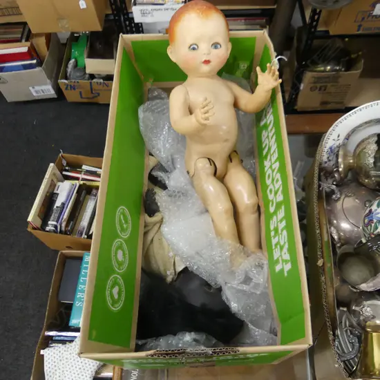 2 X VINTAGE DOLLS JOINTED LEGS L 500 mm