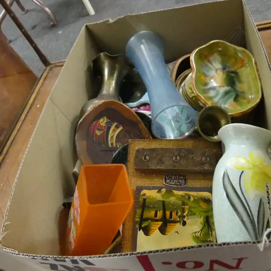 BOX LOT ASST. CRESTED CHINA MINIATURES