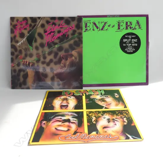 THREE NZ LP RECORDS - SPLIT ENZ/DD SMASH/DAVE McARTNEY & THE PINK FLAMINGOS