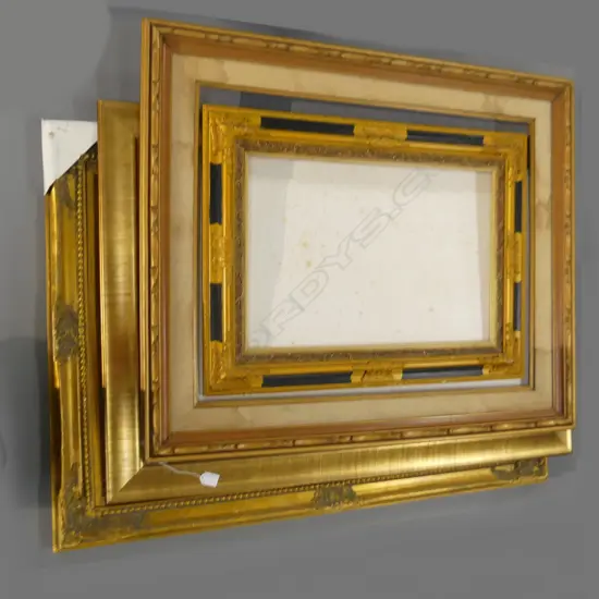4 ASST LG GILT FRAMES - LARGEST 1120 X 800MM