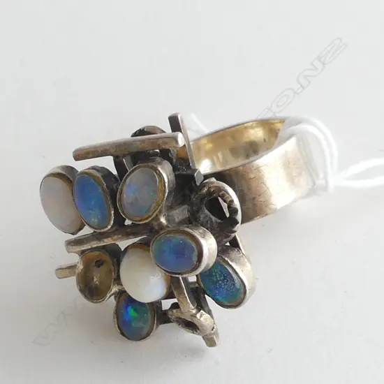 LG STG SILVER MIXED OPAL RING 13.1 GMS (A/F) 