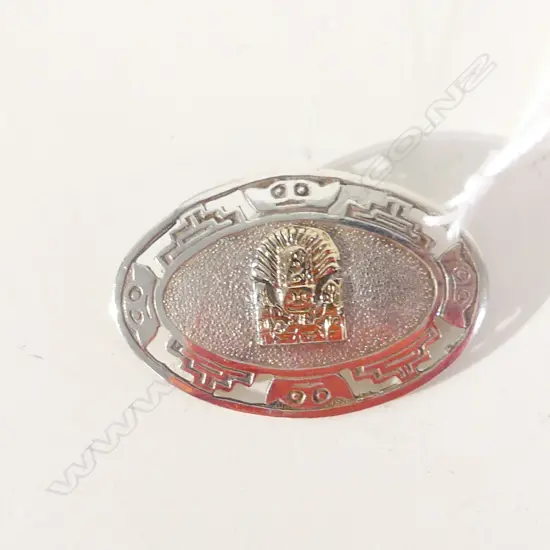  SILVER & GOLD BROOCH FROM PERU