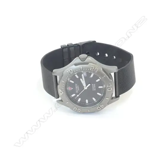 OLYMPIC MENS TITANIUM QUARTZ WATCH - WORKING