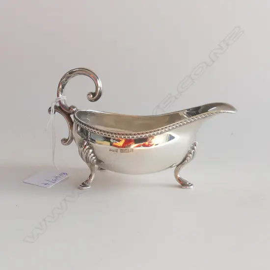 STG SILVER SAUCE BOAT B'HAM 1941 128 GRAMS