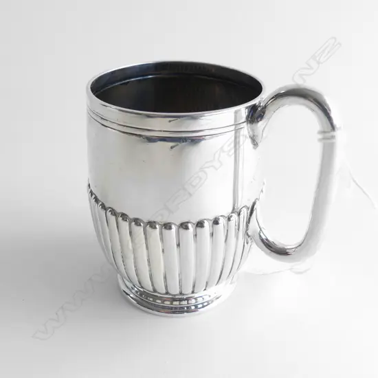 S/SILVER CHRISTENING MUG, SHEFFIELD 1892, MAKER 'HA', 147GM, H.90mm