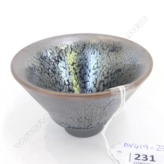 CHINESE JIAN HARE'S FUR GLAZE TEA BOWL, DIA 85MM