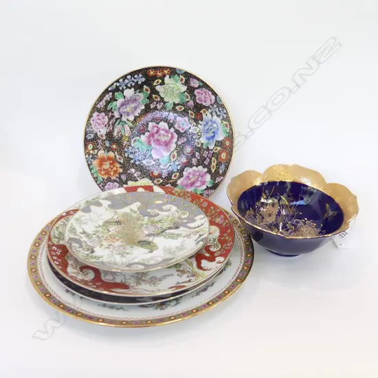 6 PCES ORIENTAL CHINA; PLATES & BOWLS