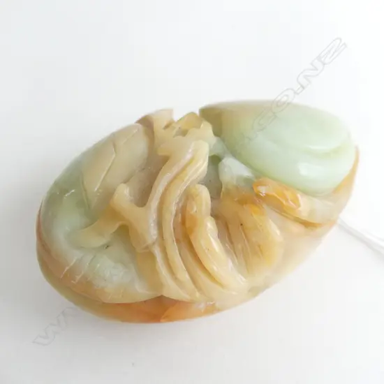 CHINESE JADE CARVED HANDLING  L. 90MM
