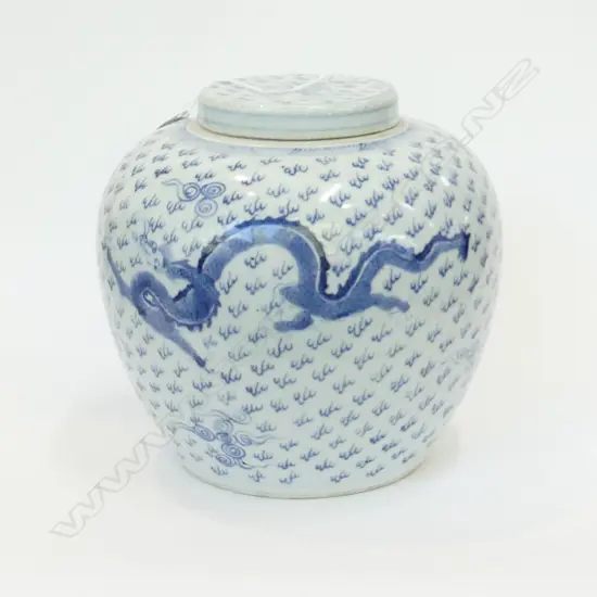 LIDDED GINGER JAR H.200mm