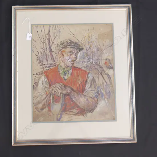 CLAUDE BENDALL R.A. (UK 1891-1970), THE ROBIN'S SONG, WATERCOLOUR & GOUACHE ON PAPER. 470 x 390mm