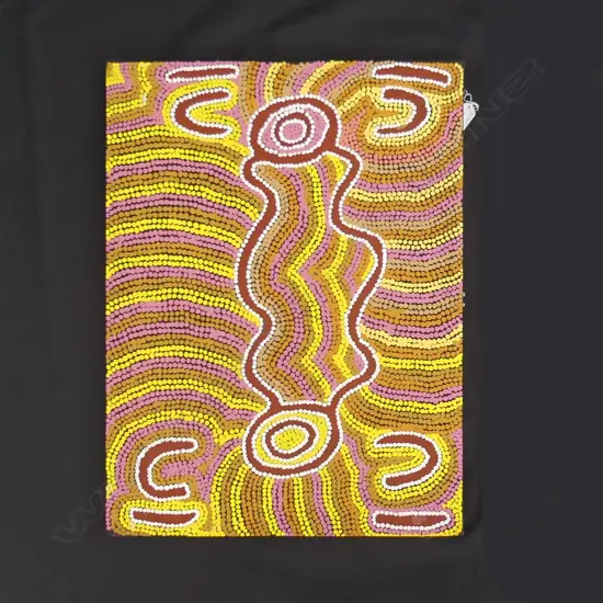 LINDA GIBSON NANGALA - ABORIGINAL DOT PAINTING 460x610mm