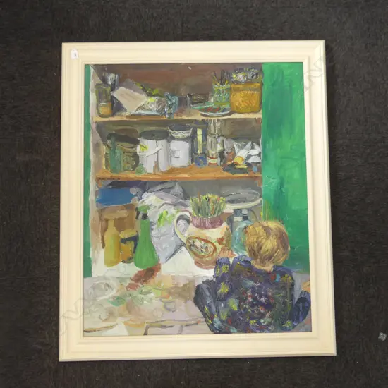 SUSAN WILSON ARTISTS PANTRY OIL SIGNED & DATED '89 1000x820mm
