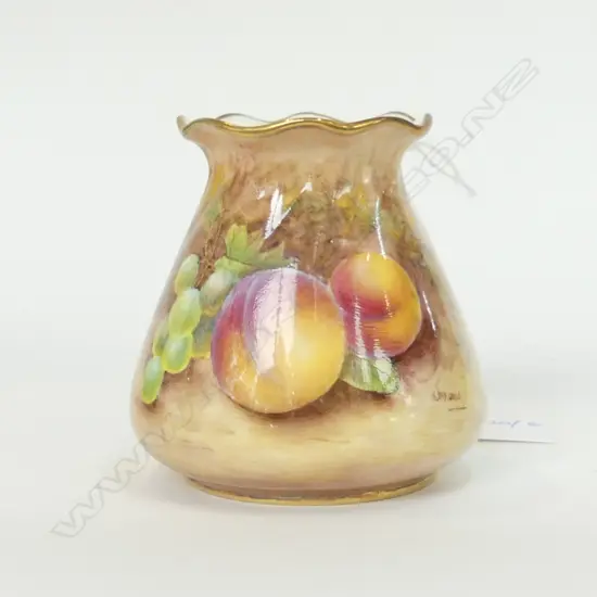 ROYAL WORCESTER S. DRYSDALE HAND PAINTED VASE H.80mm 9957
