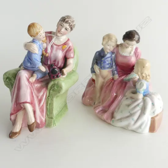 2 ROYAL DOULTON FIGURINES; BEDTIME STORY W.150mm & WHEN I WAS YOUNG H.140mm