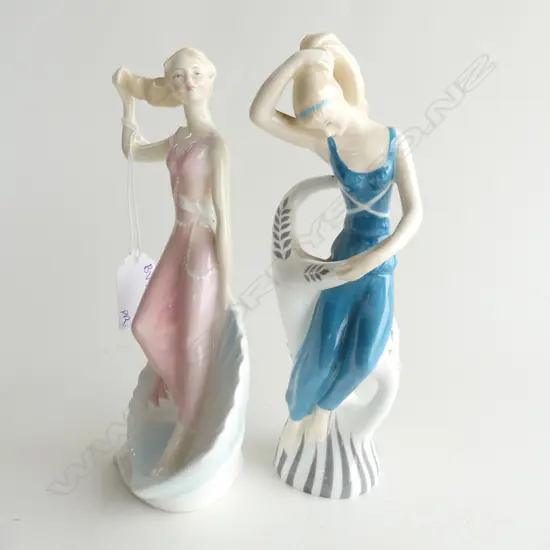 2 ROYAL DOULTON FIGURINES; SEA SPRITE & WOOD NYMPH H.185mm
