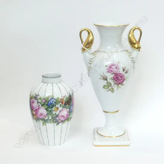 2 GERMAN PORCELAIN VASES H.285 / 165mm