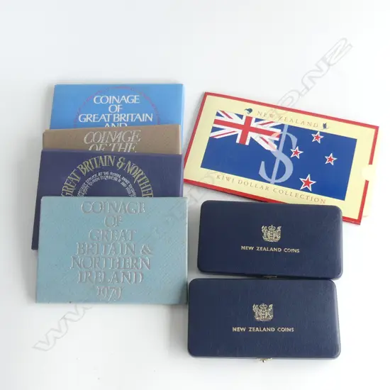 6 COIN ISSUES; 2x NZ 4x UK + KIWI DOLLAR COLLECTION