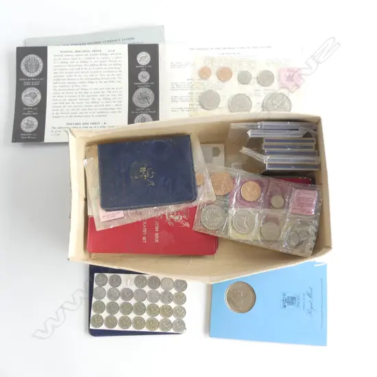 BOX ASST. COIN ISSUES, WORLD NOTES ETC