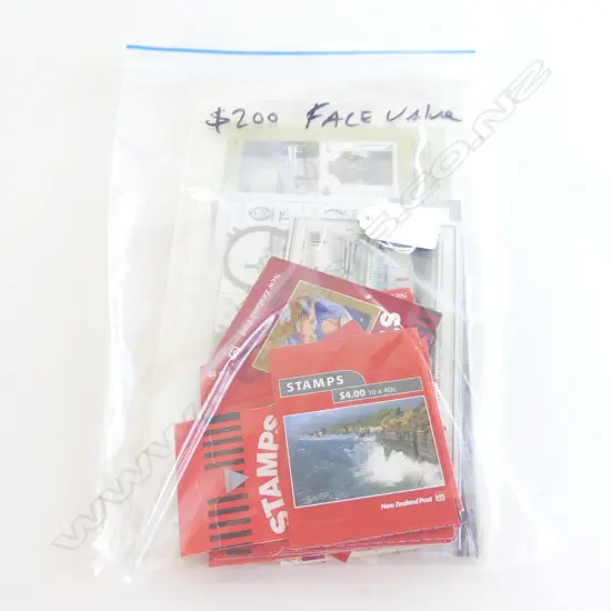 NZ MINT STAMPS IN PACKS & MINI SHEETS FACE VALUE $200