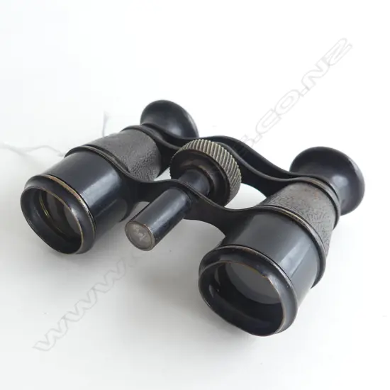 ANTIQUE FIELD BINOCULARS WITH RARE COMPASS COMBINATION 