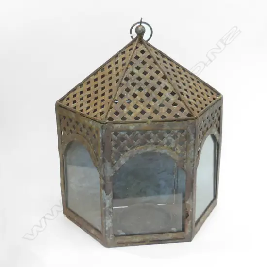 OLD METAL OUTDOOR LANTERN H. 310MM