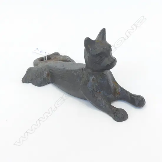 CAST IRON CAT DOOR STOP 