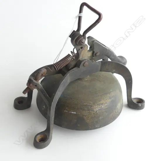ANTIQUE WALL MOUNTED BRASS BELL L. 170MM