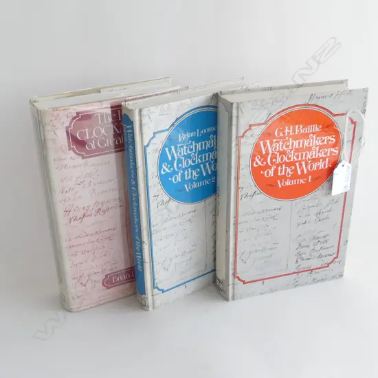 3 REFERENCE BOOKS ANTIQUE WATCHMAKERS & CLOCKMAKERS OF THE WORLD VOLS 1 & 2 + THE EARLY CLOCKMAKERS OF GREAT BRITAIN