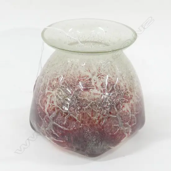 GERMAN DECO 1930s WMF IKORA ART GLASS VASE H.115mm