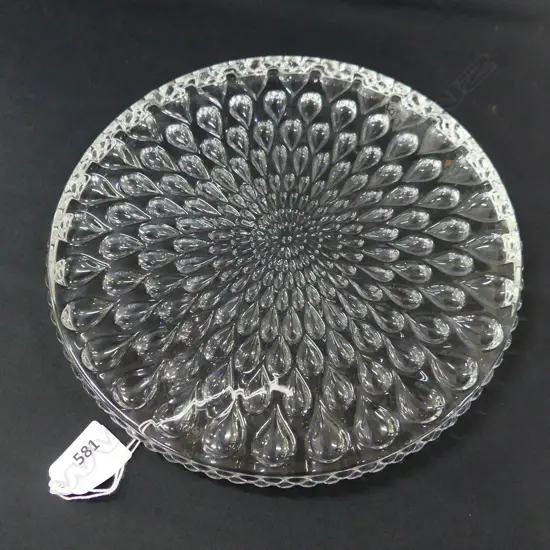 BACCARAT HEAVY CRYSTAL PLATE IN ORIG. BOX 225mm dia