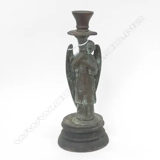 METAL ANGEL CANDLESTICK H.290mm