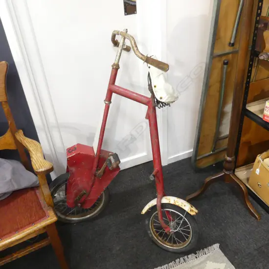 VINTAGE RED PAINTED CLOWN'S BIKE