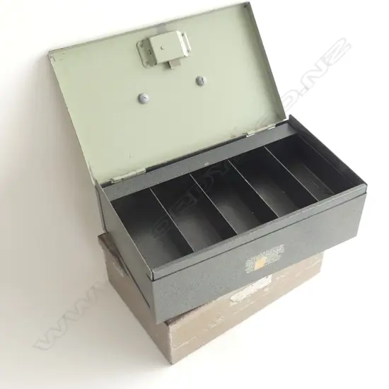 2 VINTAGE CASH BOXES W.255mm