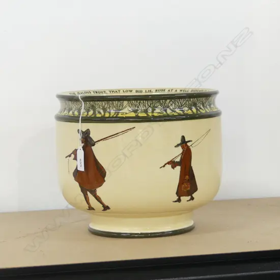 ROYAL DOULTON ISAAC WALTON WARE JARDINERE H.215mm / 260mm dia